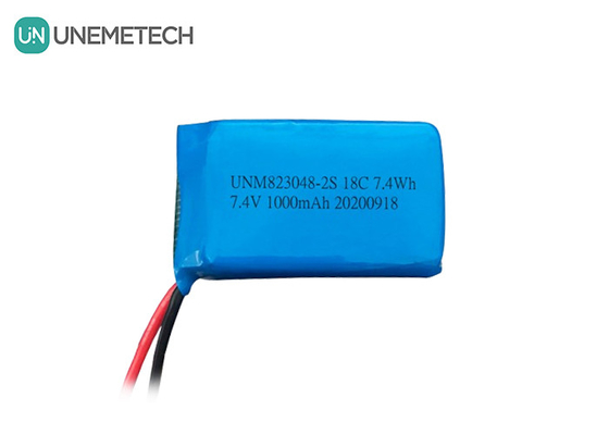 chất lượng  2S High Discharge Rate LiPo Battery / 18C Lithium Polymer Battery 7.4v 1000mah 823048 nhà máy sản xuất