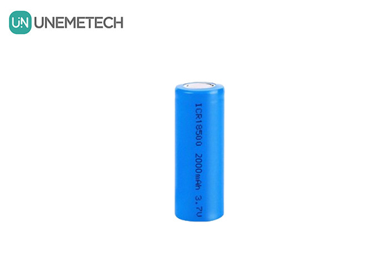 chất lượng  3.7V 18500 lithium ion battery 2000mAh Rechargeable Cylindrical For Flashlight nhà máy sản xuất