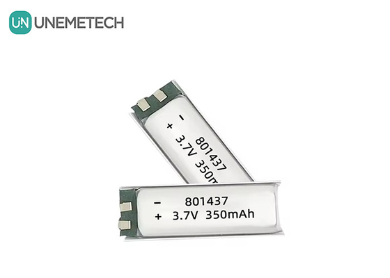 801437 3A pin polymer tốc độ cao 3.7v 350mah pin Lipo cho thiết bị điện tử IoT