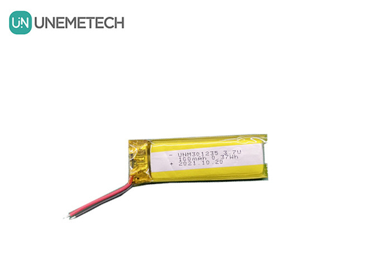 3.7V 100mAh 301235 Pin Lithium Polymer sạc lại cho thiết bị điện tử tiêu dùng
