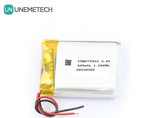 Tùy chỉnh 3.8V 420mAh pin Lipo điện áp cao 372933 4.35V pin lithium cho đồng hồ thông minh