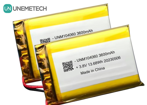 UNEMETECH 4.35V pin Lipo điện áp cao 104060 3.8V 3600mAh pin Lithium Ion Polymer