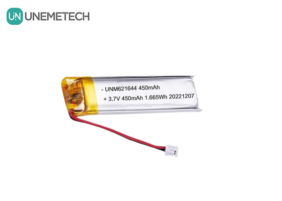 UNEMETECH 3.7V 450mAh pin sạc Lipo tùy chỉnh 621644 cho bút điện tử