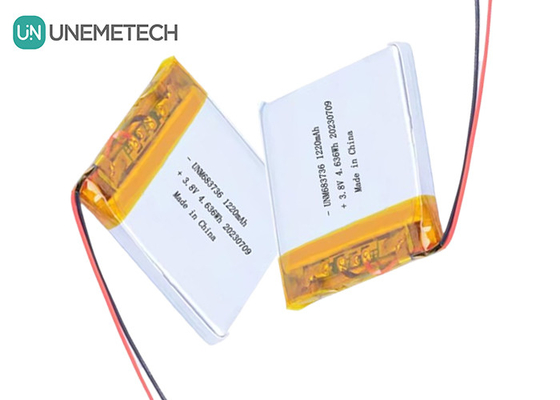 OEM 4.35V pin Lithium Polymer điện áp cao 1220mAh 683736 với vòng đời dài