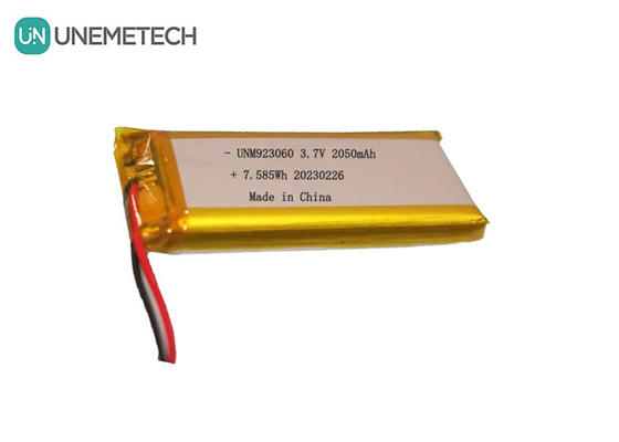 Tùy chỉnh Thời gian sử dụng Lipo 3.7V 2050mAh 923060 Cho sản phẩm kỹ thuật số