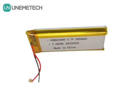 Tùy chỉnh Thời gian sử dụng Lipo 3.7V 2050mAh 923060 Cho sản phẩm kỹ thuật số
