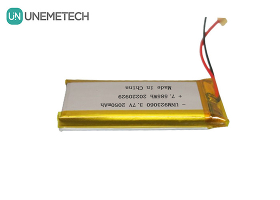 Tùy chỉnh Thời gian sử dụng Lipo 3.7V 2050mAh 923060 Cho sản phẩm kỹ thuật số