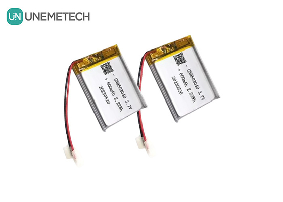 Lithium ion pin sạc lại 503040 3.7V Lipo pin 600mAh với bảng bảo vệ cho hệ thống báo động