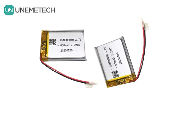 Lithium ion pin sạc lại 503040 3.7V Lipo pin 600mAh với bảng bảo vệ cho hệ thống báo động