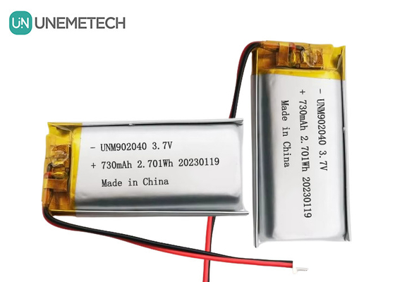 Chứng chỉ UL1642 Pin Lipo sạc lại 902040 3.7V 730mAh cho thiết bị di động