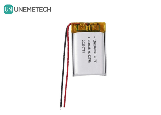 UNEMETECH 3.7V 250mAh pin Lithium Polymer sạc lại 502030 cho thiết bị làm đẹp