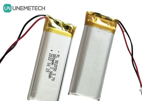 Ứng dụng tùy chỉnh pin Lithium Polymer có thể sạc lại 802050 3.7V 800mAh Li Poly pin cho đèn gọi