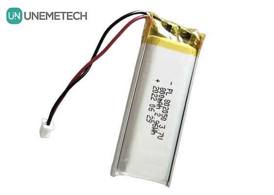 Ứng dụng tùy chỉnh pin Lithium Polymer có thể sạc lại 802050 3.7V 800mAh Li Poly pin cho đèn gọi