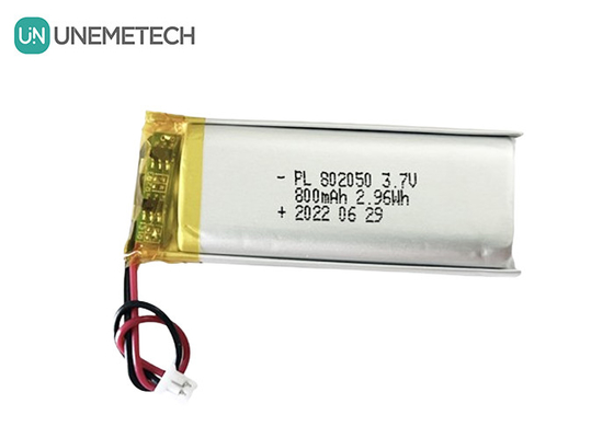 Ứng dụng tùy chỉnh pin Lithium Polymer có thể sạc lại 802050 3.7V 800mAh Li Poly pin cho đèn gọi