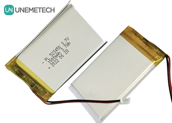 MSDS Được phê duyệt 3.7V Polymer Lithium Ion Battery 1000mAh 523450 cho ứng dụng gia đình