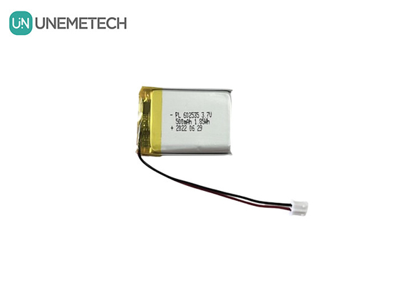Tuổi thọ chu kỳ dài 3.7V 500mAh pin Li polymer sạc lại 602535 cho các sản phẩm kỹ thuật số