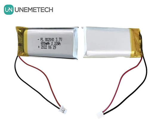 3.7V 600mAh pin Li Polymer sạc lại 802040 cho các sản phẩm điện tử