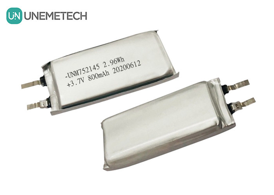 MSDS Được phê duyệt 3.7V 800mAh Pin Lithium Polymer sạc lại 752145 cho thiết bị đeo