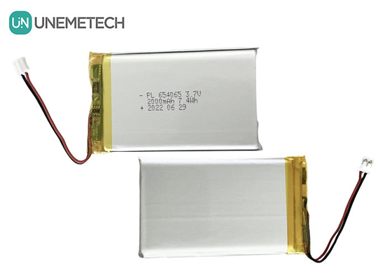 2000mAh 3.7V pin Lithium Polymer sạc lại 654065 cho đồ chơi điện tử