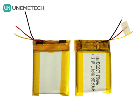 Bạc 3.7V 170mAh pin Li-polyer tùy chỉnh 362027 cho thiết bị y tế máy in di động