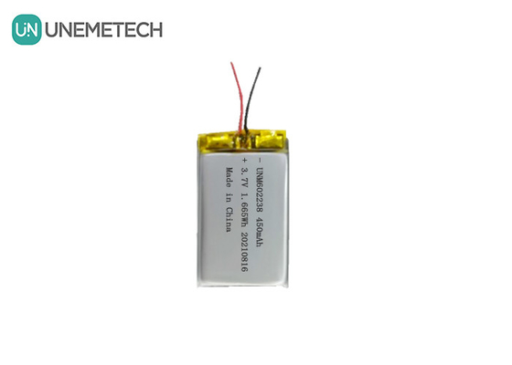 4.2V pin Lithium Polymer sạc lại 602238 3.7V 450mAh cho thiết bị điện tử tiêu dùng