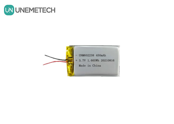 4.2V pin Lithium Polymer sạc lại 602238 3.7V 450mAh cho thiết bị điện tử tiêu dùng