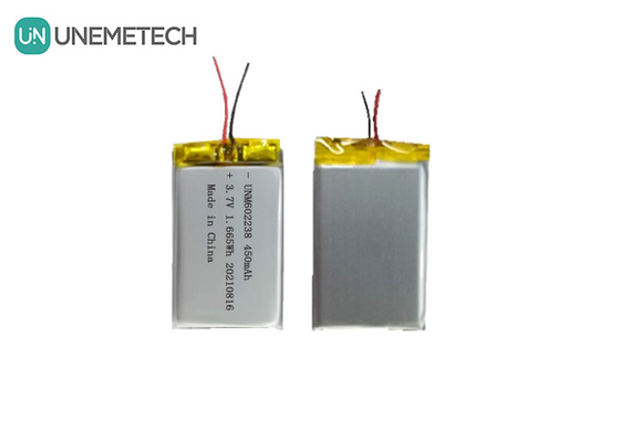 4.2V pin Lithium Polymer sạc lại 602238 3.7V 450mAh cho thiết bị điện tử tiêu dùng