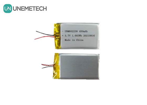 4.2V pin Lithium Polymer sạc lại 602238 3.7V 450mAh cho thiết bị điện tử tiêu dùng