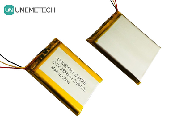 3.7V 3500mAh Custom Lithium Polymer lớn pin 835063 cho thiết bị làm đẹp y tế