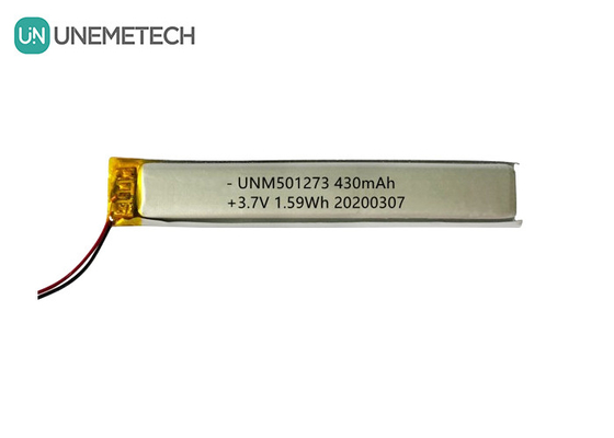 5.0*12.0*73.0mm Lithium Polymer Battery / 3.7V 430mAh 501273 Thin Lipo Battery cho thiết bị Bluetooth