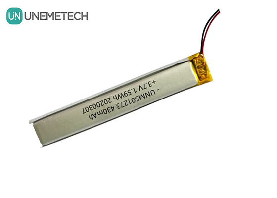 5.0*12.0*73.0mm Lithium Polymer Battery / 3.7V 430mAh 501273 Thin Lipo Battery cho thiết bị Bluetooth