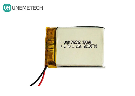 GPS Tracker pin Lithium Polymer tùy chỉnh / 3.7V 300mAh 392532 pin Lipo sạc