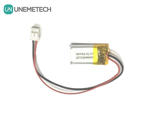 401120 3.7V 55mAh pin Lipo tùy chỉnh / tai nghe pin Lipo sạc