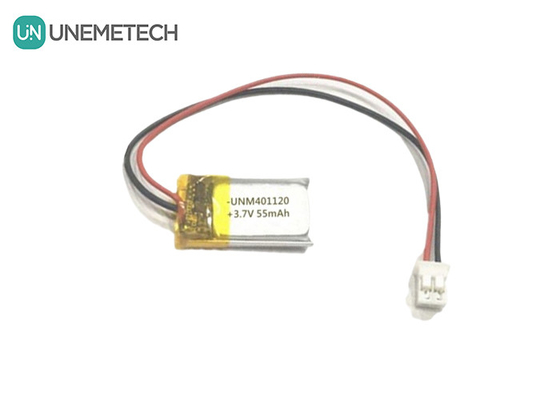 401120 3.7V 55mAh pin Lipo tùy chỉnh / tai nghe pin Lipo sạc
