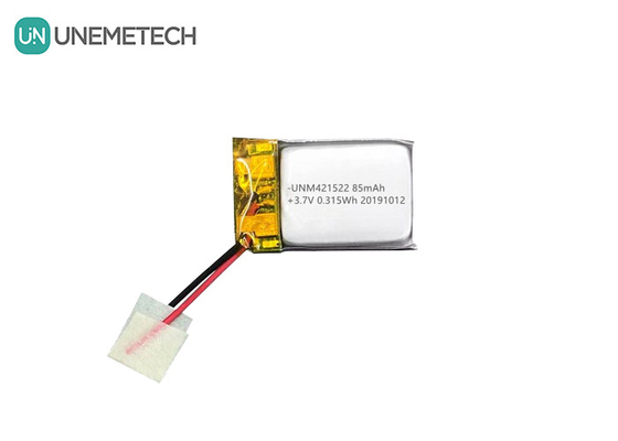 85mAh 3.7V pin Lithium Polymer nhỏ 421522 Sạc lại với PCM và dây chì s