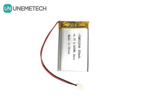 552540 pin Lipo sạc bằng bạc prismatic 3.7V 550mAh cho máy theo dõi PET