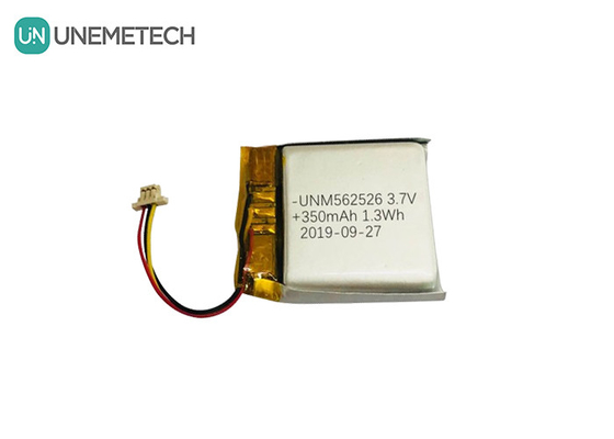 4.2V 350mAh pin Lithium Ion Polymer tùy chỉnh 562526 1.0C xả cho sản phẩm kỹ thuật số