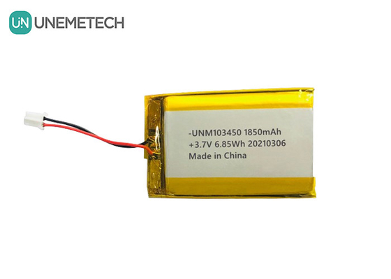 103450 3.7V 1850mAh Pin Lipo sạc lại IEC62133 UN38.3 MSDS Sạc Lithium Polymer được phê duyệt