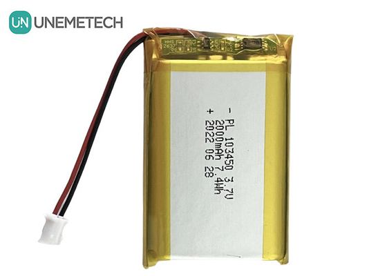 3.7V 2000mAh pin Lithium Polymer sạc lại 103450 Capacity lớn cho máy bơm vú điện
