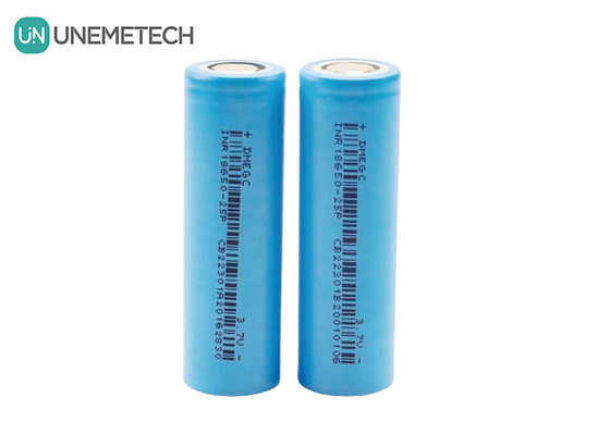2500mAh 3.7V Max 6A Sạc liên tục Pin ion lithium hình trụ 18650 INR18650-25P
