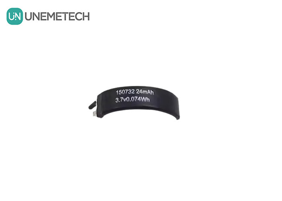 3.7V Curved LiPo Battery 150732 Min Capacity 22mAh Special Shape Lipo Batteries đơn tế bào