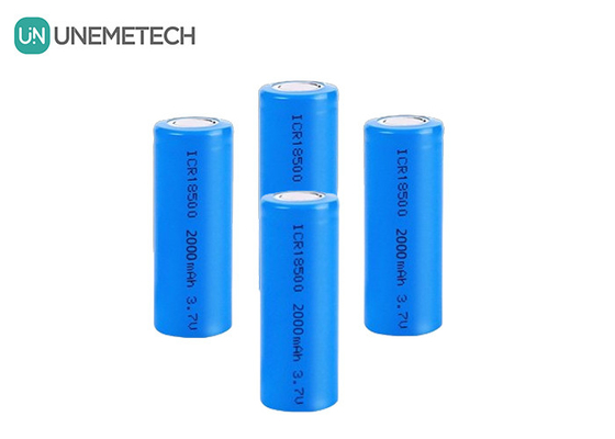 3.7V 18500 pin lithium-ion 2000mAh Lắp đặt lại hình trụ cho đèn pin