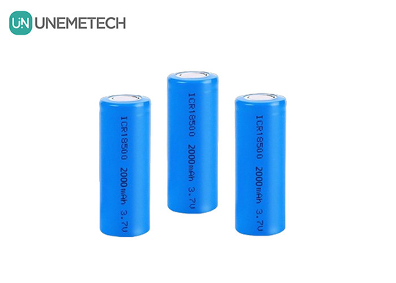 3.7V 18500 pin lithium-ion 2000mAh Lắp đặt lại hình trụ cho đèn pin