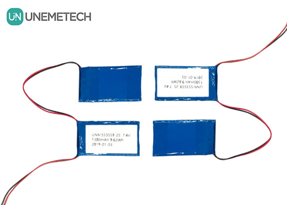 2C Tốc độ xả cao Lipo pin gói 553559 7.4V 1300mAh 2S cho chân tay nhân tạo