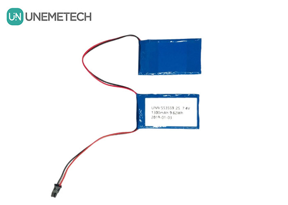 2C Tốc độ xả cao Lipo pin gói 553559 7.4V 1300mAh 2S cho chân tay nhân tạo