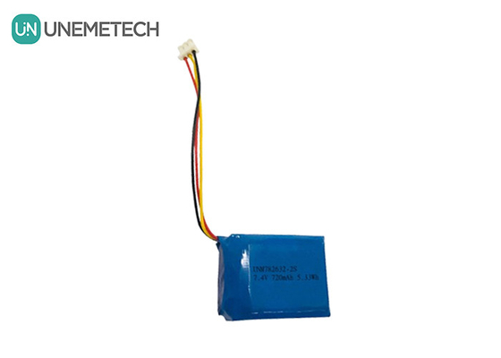 2S 7.4V Li-Polymer Battery Pack 782632 720mAh Custom Lipo Battery Pack