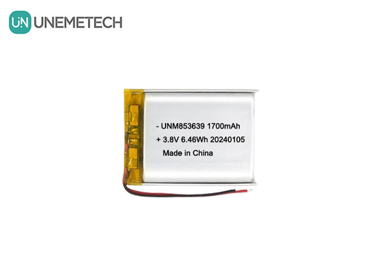 853639 4,35V 1700mAh pin Li-ion Polymer điện áp cao cho máy ảnh đeo trên cơ thể