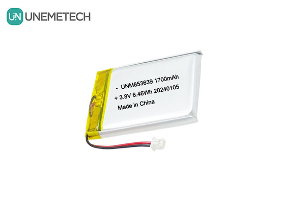853639 4,35V 1700mAh pin Li-ion Polymer điện áp cao cho máy ảnh đeo trên cơ thể