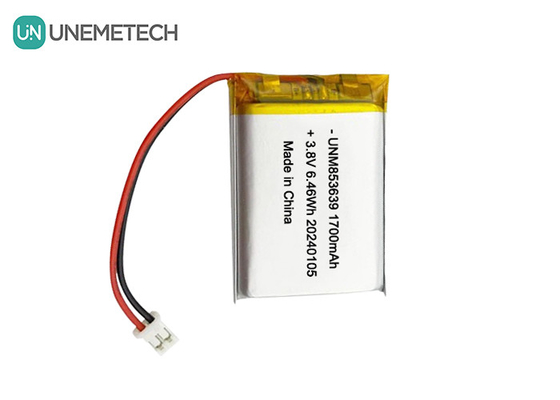 853639 4,35V 1700mAh pin Li-ion Polymer điện áp cao cho máy ảnh đeo trên cơ thể