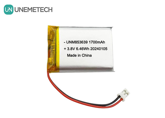 853639 4,35V 1700mAh pin Li-ion Polymer điện áp cao cho máy ảnh đeo trên cơ thể